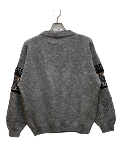 GIVENCHY GENTLEMAN（ジバンシィ ジェントルマン）GIVENCHY GENTLEMAN (ジバンシィ ジェントルマン) ヴィンテージ切替パッチワークニット グレー サイズ:不明の古着・服飾アイテム