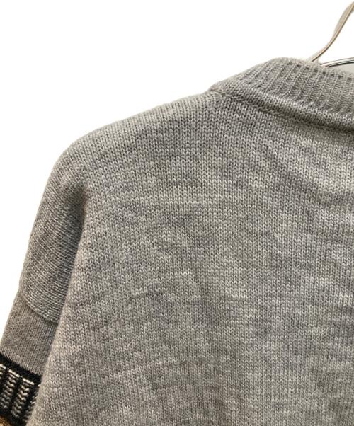 GIVENCHY GENTLEMAN（ジバンシィ ジェントルマン）GIVENCHY GENTLEMAN (ジバンシィ ジェントルマン) ヴィンテージ切替パッチワークニット グレー サイズ:不明の古着・服飾アイテム