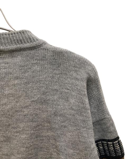 GIVENCHY GENTLEMAN（ジバンシィ ジェントルマン）GIVENCHY GENTLEMAN (ジバンシィ ジェントルマン) ヴィンテージ切替パッチワークニット グレー サイズ:不明の古着・服飾アイテム