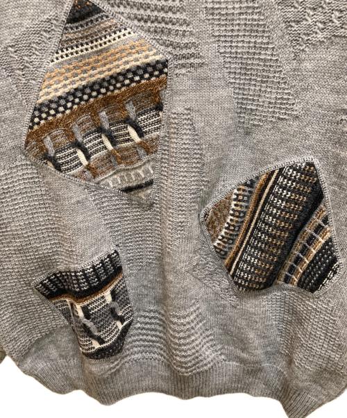 GIVENCHY GENTLEMAN（ジバンシィ ジェントルマン）GIVENCHY GENTLEMAN (ジバンシィ ジェントルマン) ヴィンテージ切替パッチワークニット グレー サイズ:不明の古着・服飾アイテム