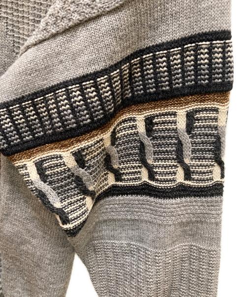 GIVENCHY GENTLEMAN（ジバンシィ ジェントルマン）GIVENCHY GENTLEMAN (ジバンシィ ジェントルマン) ヴィンテージ切替パッチワークニット グレー サイズ:不明の古着・服飾アイテム