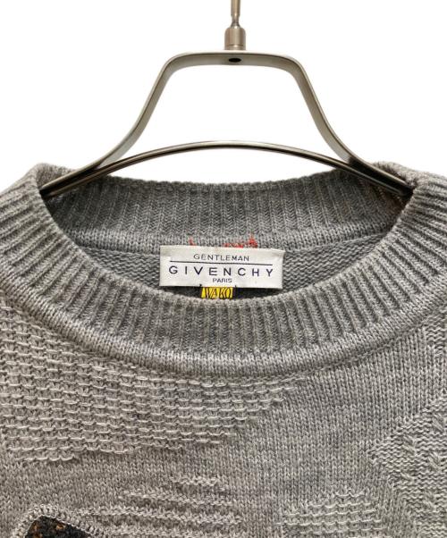 GIVENCHY GENTLEMAN（ジバンシィ ジェントルマン）GIVENCHY GENTLEMAN (ジバンシィ ジェントルマン) ヴィンテージ切替パッチワークニット グレー サイズ:不明の古着・服飾アイテム