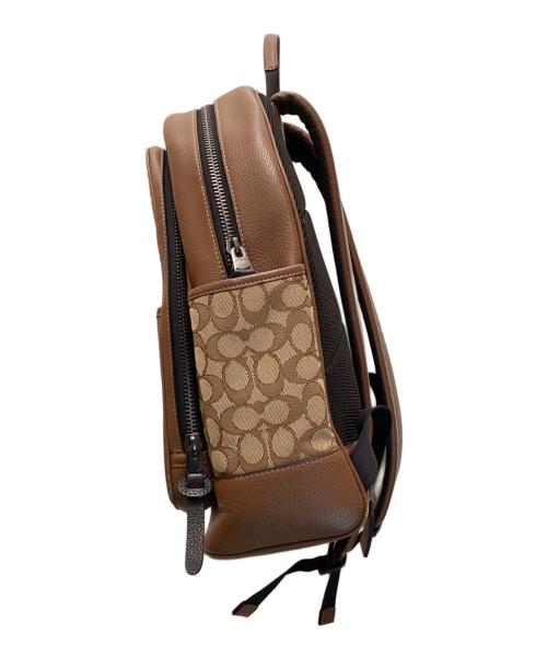 COACH（コーチ）COACH (コーチ) トンプソン ジャガード ヴァーシティ ストライプ バックパック  リュック ブラウンの古着・服飾アイテム