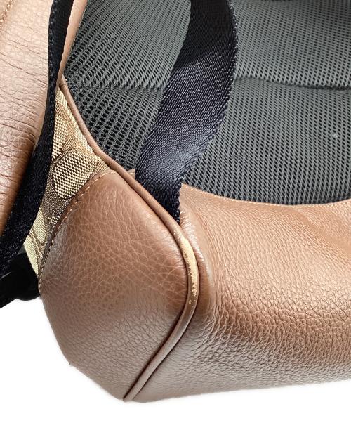 COACH（コーチ）COACH (コーチ) トンプソン ジャガード ヴァーシティ ストライプ バックパック  リュック ブラウンの古着・服飾アイテム