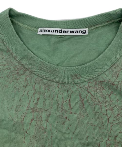 ALEXANDER WANG（アレキサンダー・ワン）ALEXANDER WANG (アレキサンダーワン) エンボスロゴ総柄Tシャツ グリーン サイズ:XLの古着・服飾アイテム