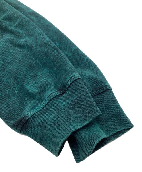 ALEXANDER WANG（アレキサンダー・ワン）ALEXANDER WANG (アレキサンダーワン) ブリーチ加工ロゴ刺繍ロングスリーブカットソー グリーン サイズ:Mの古着・服飾アイテム