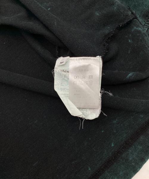ALEXANDER WANG（アレキサンダー・ワン）ALEXANDER WANG (アレキサンダーワン) ブリーチ加工ロゴ刺繍ロングスリーブカットソー グリーン サイズ:Mの古着・服飾アイテム