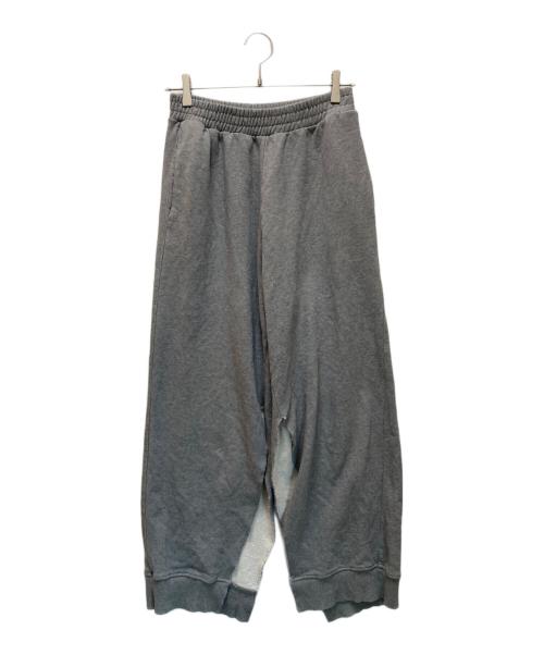 MM6 Maison Margiela（エムエムシックスメゾンマルジェラ）MM6 Maison Margiela (エムエムシックスメゾンマルジェラ) スリットワイドスウェットパンツ グレー サイズ:Sの古着・服飾アイテム