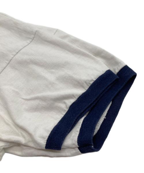 Champion（チャンピオン）Champion (チャンピオン) ヴィンテージリンガーTシャツ ホワイト×ネイビー サイズ:Lの古着・服飾アイテム
