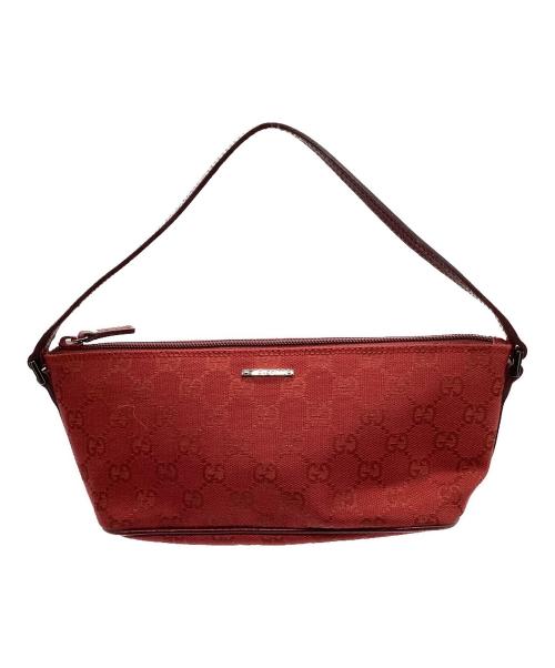 GUCCI（グッチ）GUCCI (グッチ) ハンドポーチ レッドの古着・服飾アイテム