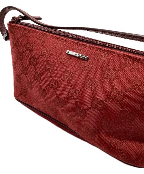 GUCCI（グッチ）GUCCI (グッチ) ハンドポーチ レッドの古着・服飾アイテム