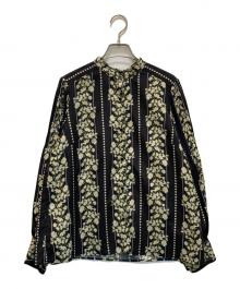 Diagram（ダイアグラム）の古着「マーガレットプリントブラウス」｜ブラック