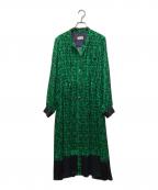 GRACE CLASSグレースクラス）の古着「ホースプリントボウタイワンピース」｜グリーン