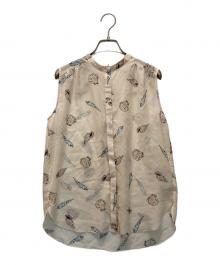 GRACE CLASS（グレースクラス）の古着「シェルモチーフボウタイノースリーブ」｜アイボリー