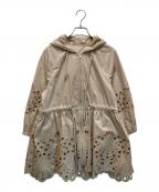 GRACE CLASSグレースクラス）の古着「カットワークフードブルゾン」｜ベージュ