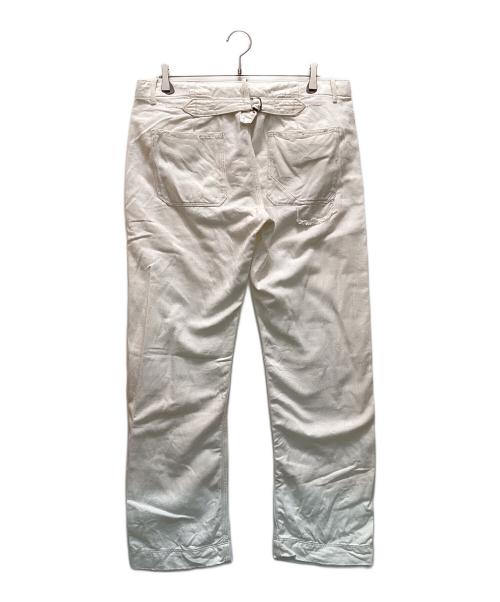 POLO RALPH LAUREN（ポロ・ラルフローレン）POLO RALPH LAUREN (ポロ・ラルフローレン) シンチバック ワークデニムパンツ ホワイト サイズ:34/32の古着・服飾アイテム