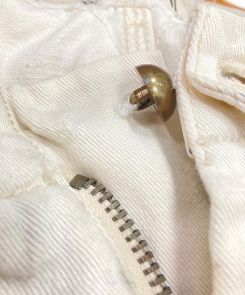 POLO RALPH LAUREN（ポロ・ラルフローレン）POLO RALPH LAUREN (ポロ・ラルフローレン) シンチバック ワークデニムパンツ ホワイト サイズ:34/32の古着・服飾アイテム