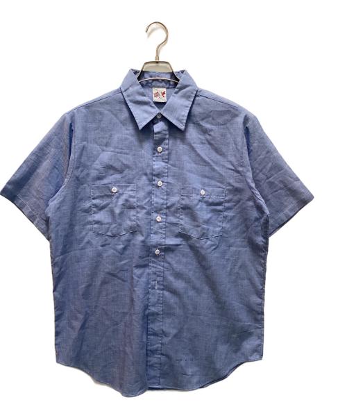 OURBEST（アワーベスト）OURBEST (アワーベスト) ヴィンテージ半袖シャンブレーシャツ ブルー サイズ:Lの古着・服飾アイテム