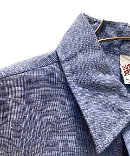 OURBEST（アワーベスト）OURBEST (アワーベスト) ヴィンテージ半袖シャンブレーシャツ ブルー サイズ:Lの古着・服飾アイテム