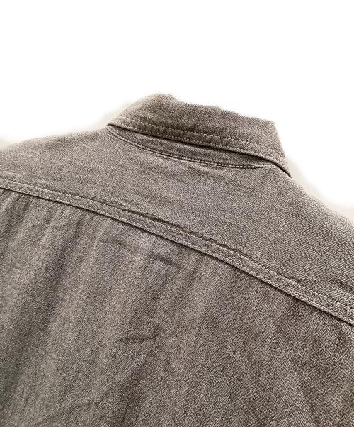 FULLCOUNT（フルカウント）FULLCOUNT (フルカウント) マチ付ブラックシャンブレーシャツ グレー サイズ:36の古着・服飾アイテム
