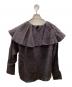 SALON adam et rope' (サロンアダムエロペ) ビンテージライクラッフルカラーブラウス グレー サイズ:SIZE F 未使用品：4000円