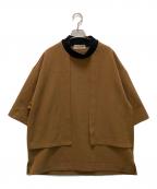 CULLNIクルニ）の古着「フラップレイヤードカットソー」｜ブラウン