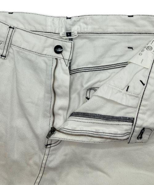 GANRYU（ガンリュウ）GANRYU (ガンリュウ) ステッチサルエルぺインターパンツ ホワイト サイズ:Lの古着・服飾アイテム