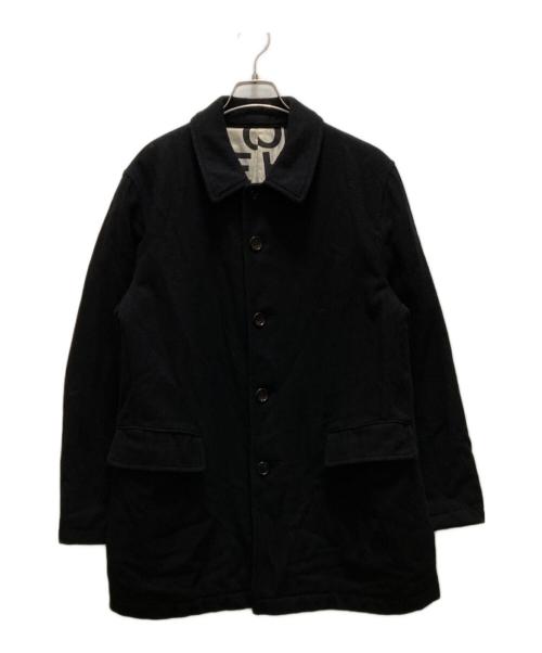 COMME des GARCONS HOMME（コムデギャルソン オム）COMME des GARCONS HOMME (コムデギャルソン オム) ロゴ裏地ウールコート ブラック サイズ:Mの古着・服飾アイテム