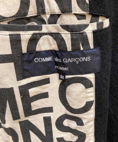 COMME des GARCONS HOMME（コムデギャルソン オム）COMME des GARCONS HOMME (コムデギャルソン オム) ロゴ裏地ウールコート ブラック サイズ:Mの古着・服飾アイテム