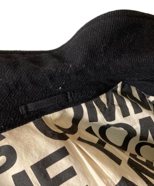 COMME des GARCONS HOMME（コムデギャルソン オム）COMME des GARCONS HOMME (コムデギャルソン オム) ロゴ裏地ウールコート ブラック サイズ:Mの古着・服飾アイテム
