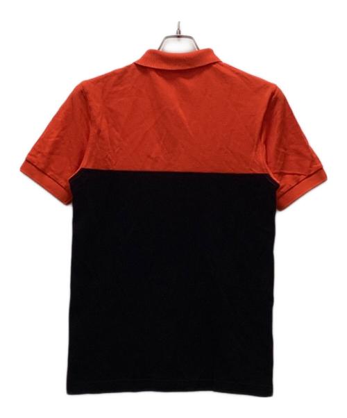 FRED PERRY（フレッドペリー）FRED PERRY (フレッドペリー) ロゴテープバイカラーポロシャツ オレンジ×ブラック サイズ:Sの古着・服飾アイテム