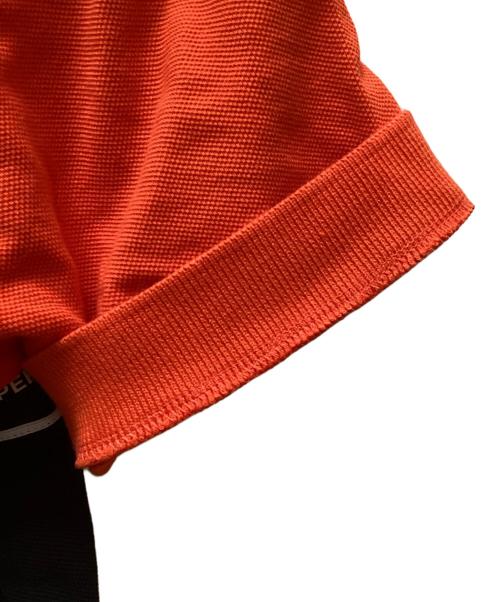 FRED PERRY（フレッドペリー）FRED PERRY (フレッドペリー) ロゴテープバイカラーポロシャツ オレンジ×ブラック サイズ:Sの古着・服飾アイテム