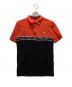 FRED PERRY（フレッドペリー）の古着「ロゴテープバイカラーポロシャツ」｜オレンジ×ブラック