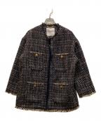 journal standard L'essageジャーナルスタンダード レサージュ）の古着「GIOLICA ツイードビッグジャケット」｜ネイビー
