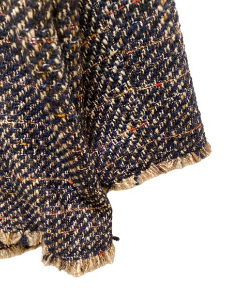 journal standard L'essage（ジャーナルスタンダード レサージュ）journal standard L'essage (ジャーナルスタンダード レサージュ) GIOLICA ツイードビッグジャケット ネイビー サイズ:Freeの古着・服飾アイテム