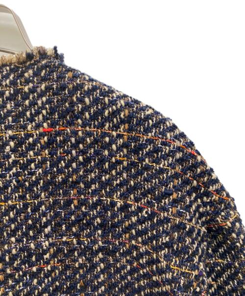 journal standard L'essage（ジャーナルスタンダード レサージュ）journal standard L'essage (ジャーナルスタンダード レサージュ) GIOLICA ツイードビッグジャケット ネイビー サイズ:Freeの古着・服飾アイテム