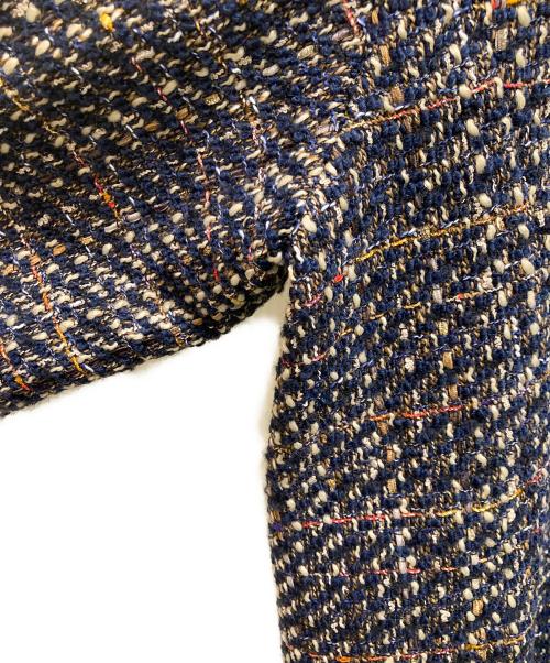 journal standard L'essage（ジャーナルスタンダード レサージュ）journal standard L'essage (ジャーナルスタンダード レサージュ) GIOLICA ツイードビッグジャケット ネイビー サイズ:Freeの古着・服飾アイテム