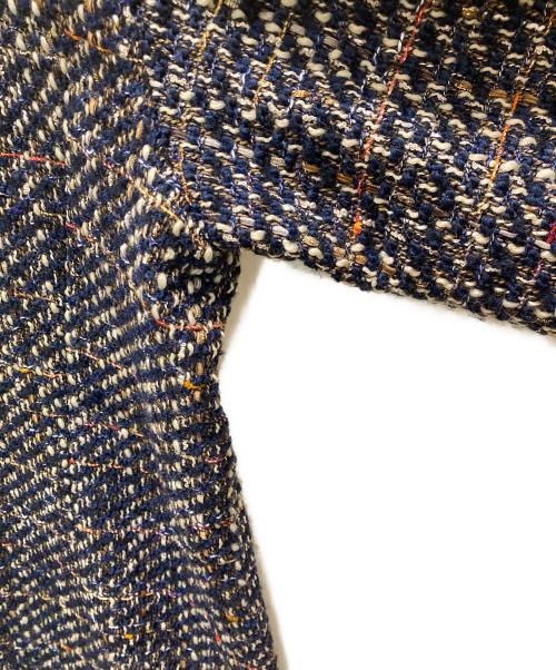 journal standard L'essage（ジャーナルスタンダード レサージュ）journal standard L'essage (ジャーナルスタンダード レサージュ) GIOLICA ツイードビッグジャケット ネイビー サイズ:Freeの古着・服飾アイテム