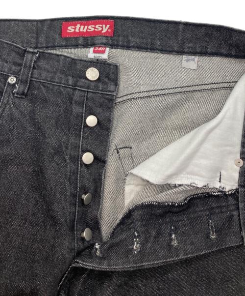 stussy（ステューシー）stussy (ステューシー) 90'sワイドデニムパンツ ブラック サイズ:34Rの古着・服飾アイテム