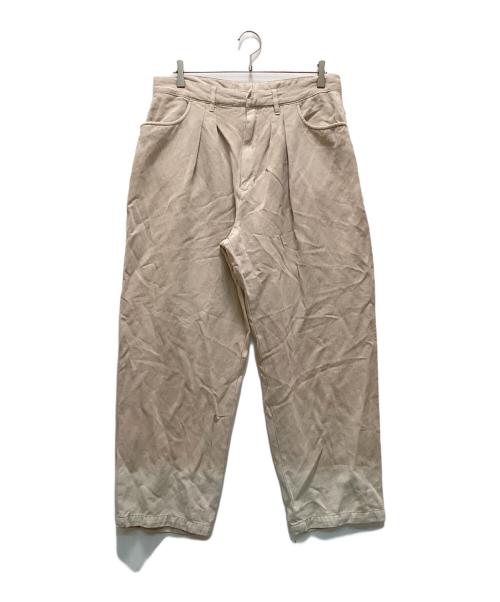 FARAH（ファーラー）FARAH (ファーラー) ツータック ワイドテーパードパンツ ベージュ サイズ:86㎝(W34)の古着・服飾アイテム