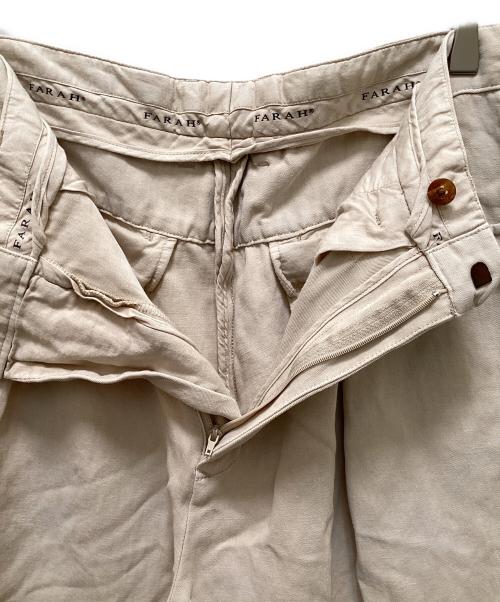 FARAH（ファーラー）FARAH (ファーラー) ツータック ワイドテーパードパンツ ベージュ サイズ:86㎝(W34)の古着・服飾アイテム