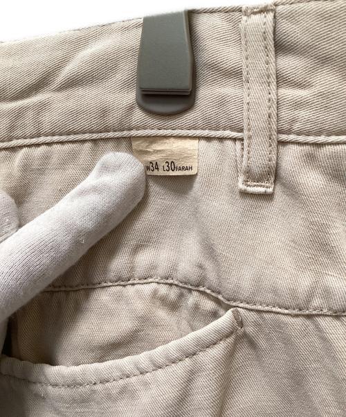 FARAH（ファーラー）FARAH (ファーラー) ツータック ワイドテーパードパンツ ベージュ サイズ:86㎝(W34)の古着・服飾アイテム