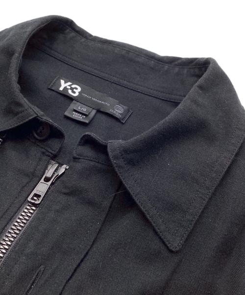 Y-3（ワイスリー）Y-3 (ワイスリー) ダブルジップロングシャツ ブラック サイズ:Lの古着・服飾アイテム
