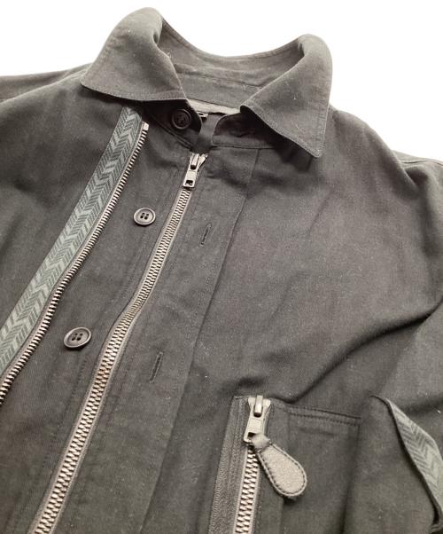 Y-3（ワイスリー）Y-3 (ワイスリー) ダブルジップロングシャツ ブラック サイズ:Lの古着・服飾アイテム
