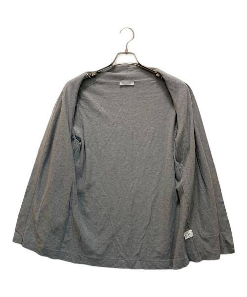 GRAN SASSO（グランサッソ）GRAN SASSO (グランサッソ) ボタンレス ショールカラー ロング カーディガン グレー サイズ:48の古着・服飾アイテム