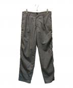 COMME des GARCONS HOMMEコムデギャルソン オム）の古着「ストライプパッカリングスラックス」｜グレー