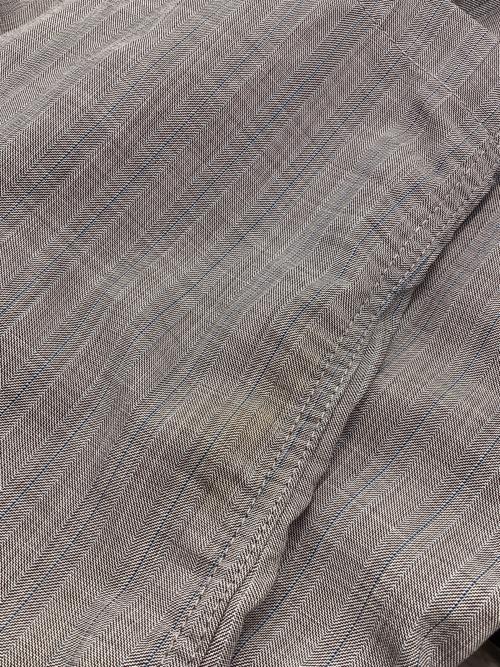 COMME des GARCONS HOMME（コムデギャルソン オム）COMME des GARCONS HOMME (コムデギャルソン オム) ストライプパッカリングスラックス グレー サイズ:Sの古着・服飾アイテム