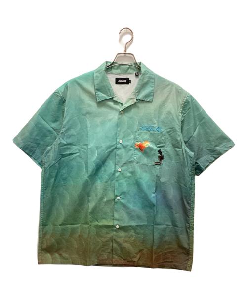 X-LARGE（エクストララージ）X-LARGE (エクストララージ) 半袖シャツ KINGYO SKIN SHIRT ライトグリーン サイズ:XLの古着・服飾アイテム