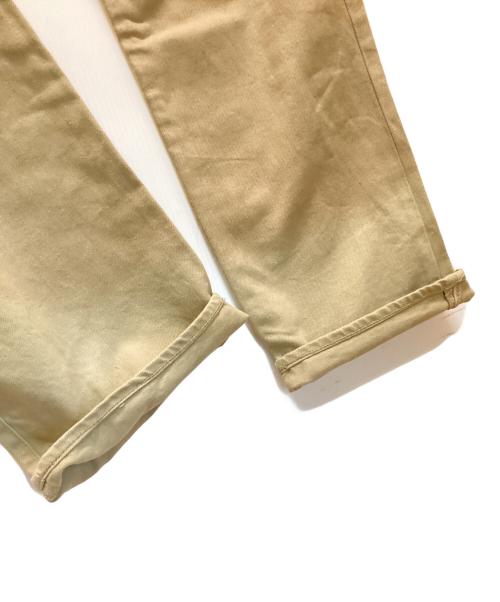 A BATHING APE（ア ベイシング エイプ）A BATHING APE (ア ベイシング エイプ) バックポケット刺繍パンツ ベージュ サイズ:Lの古着・服飾アイテム