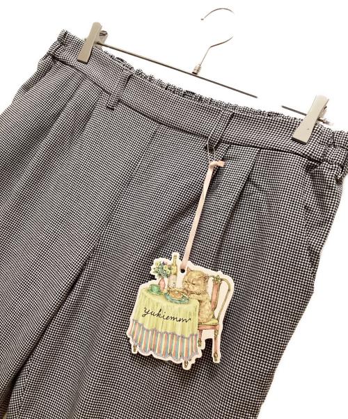 yukiemon（ユキエモン）yukiemon (ユキエモン) 千鳥柄パンツ ホワイト×ブラック サイズ:3L 未使用品の古着・服飾アイテム